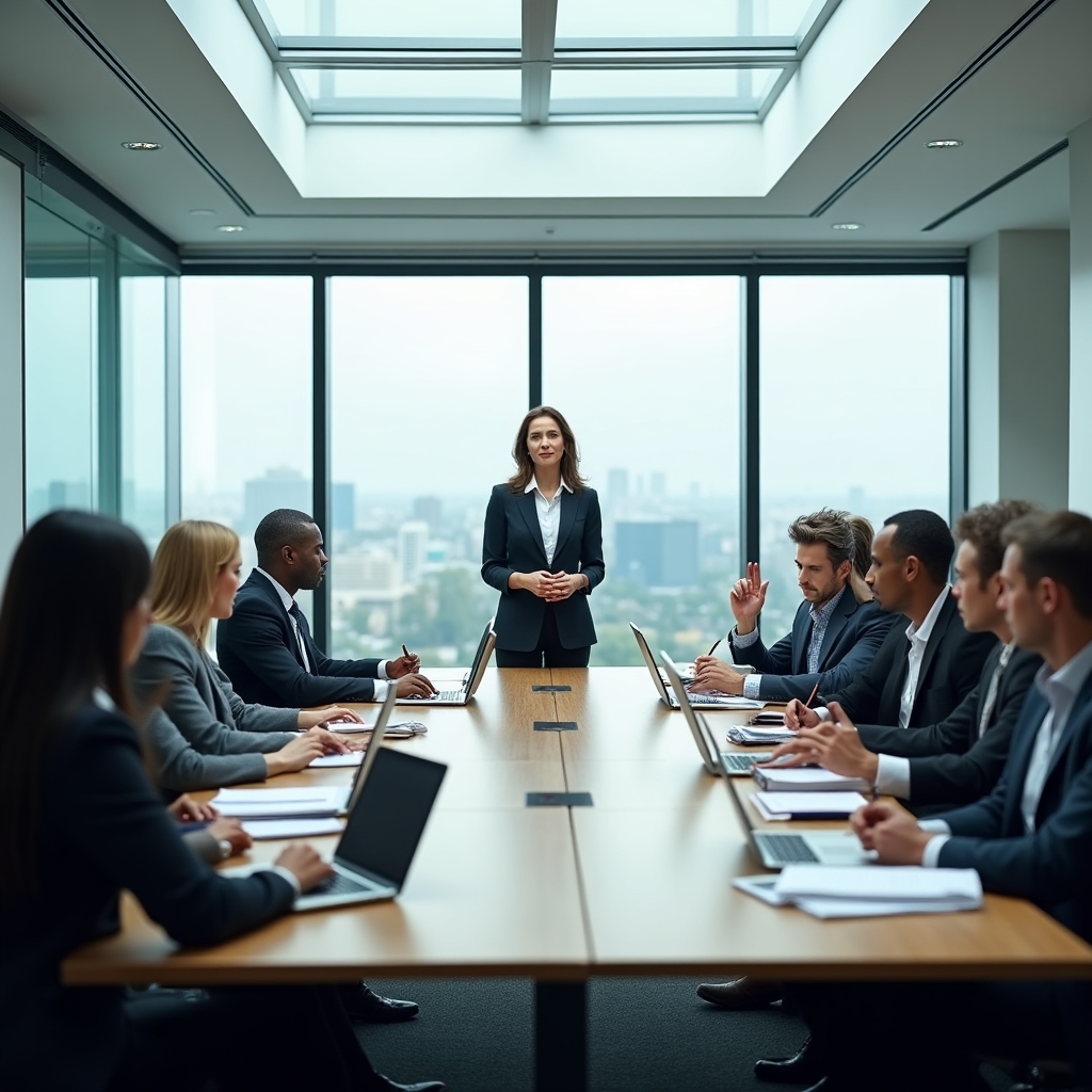 Echipă corporativă participând la atelier de scriere profesională în sală de training