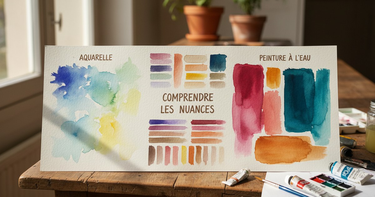 Aquarelle et peinture à l’eau : comprendre les nuances